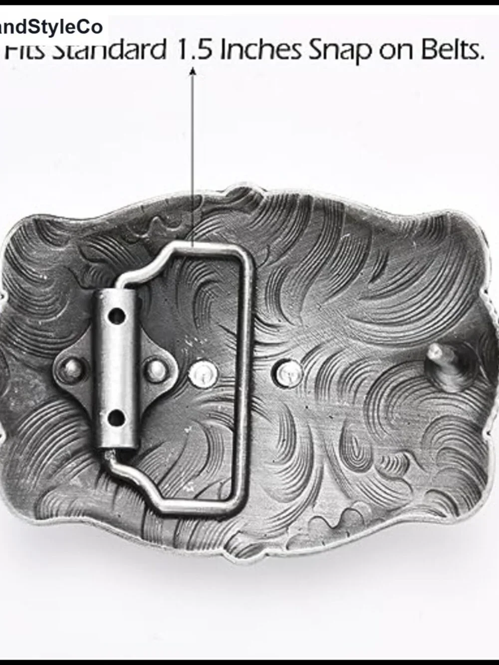 Western Cowboy Horse Belt Buckle for Women Men - Running Horse Longhorn Design,